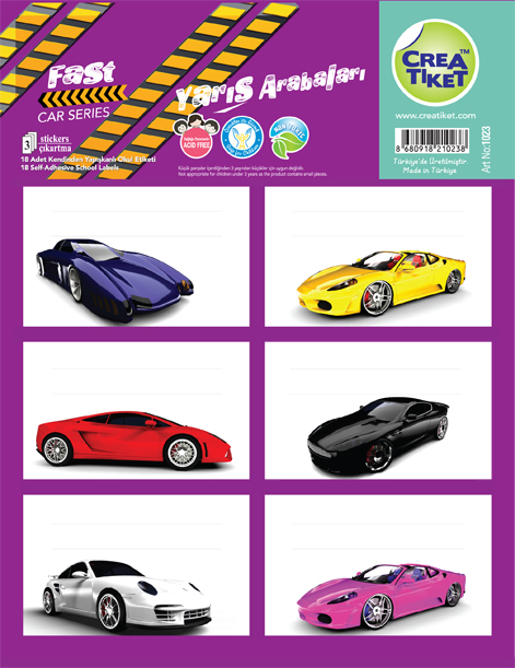 Art No : 1023 | FastCars (Purple)
