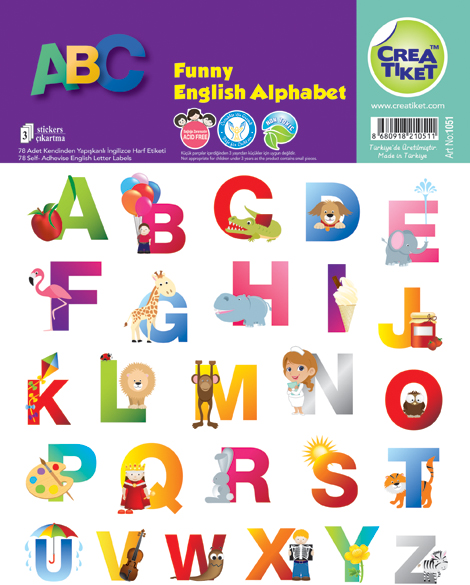Art No : 1051 | Funny English Alphabet