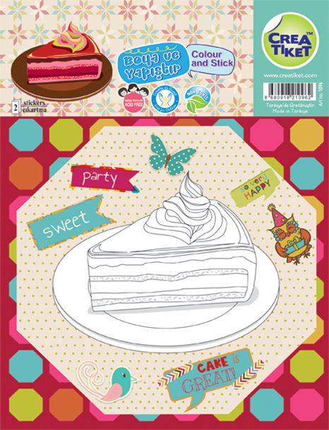 Art No : 1096 | Happy birthday 3 - Yummy Cake