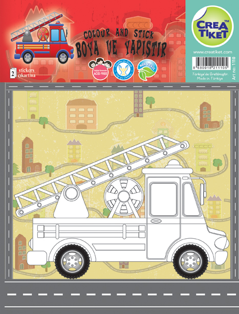 Art No : 1110 | Fire Truck - Construction Vehicles