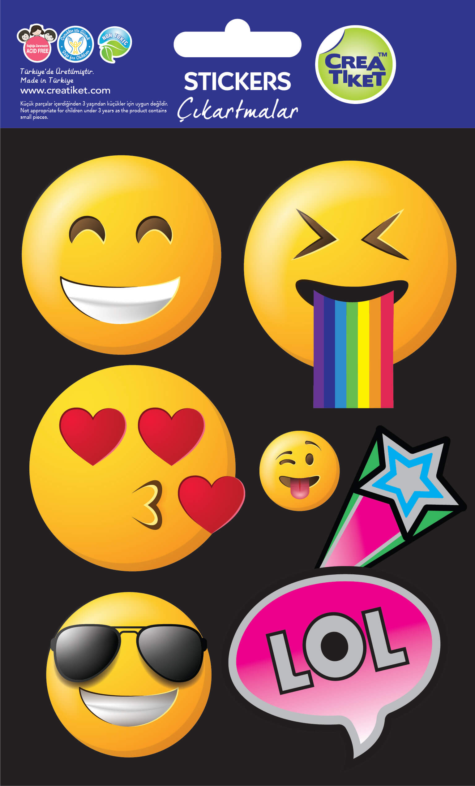 Art No : 1319 | Special Effect Stickers - Emoji XL