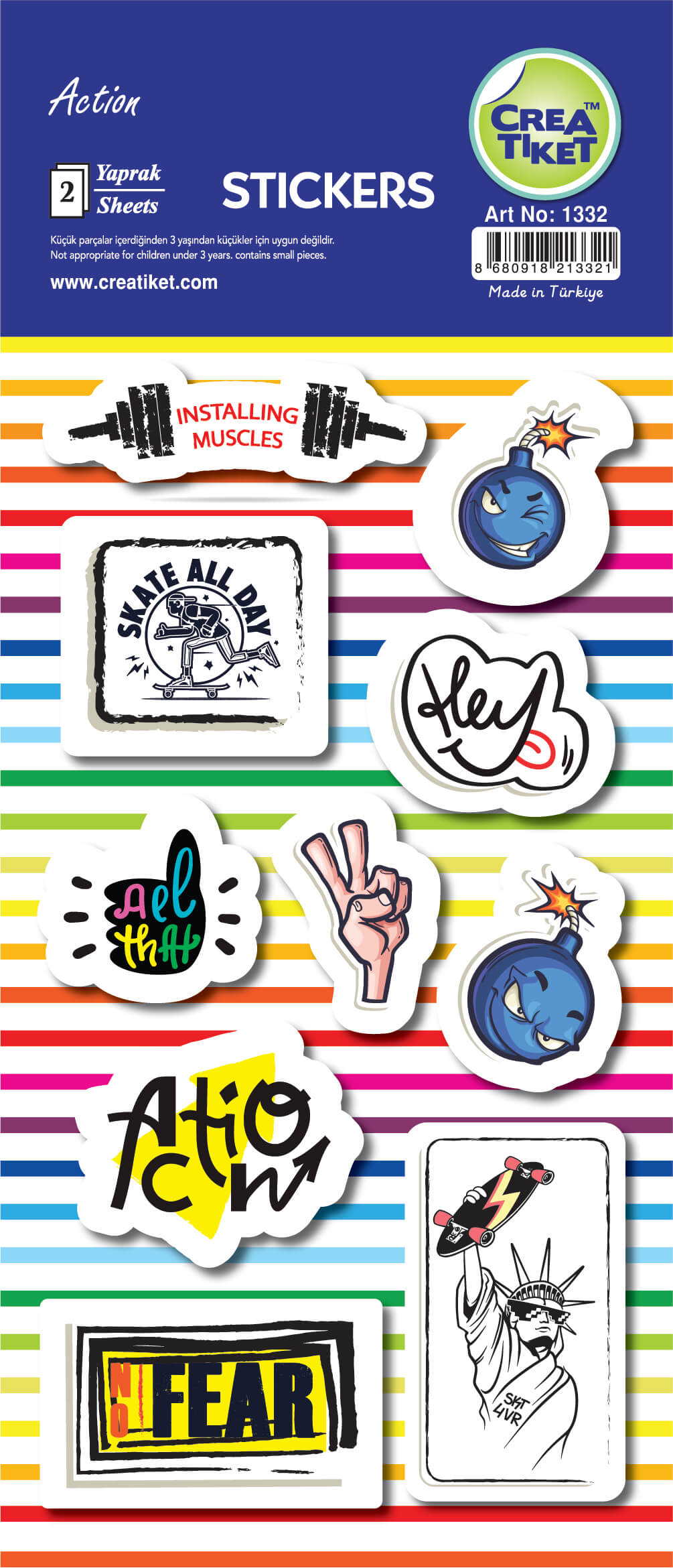 Art No : 1332 | Special Effect Stickers - Action